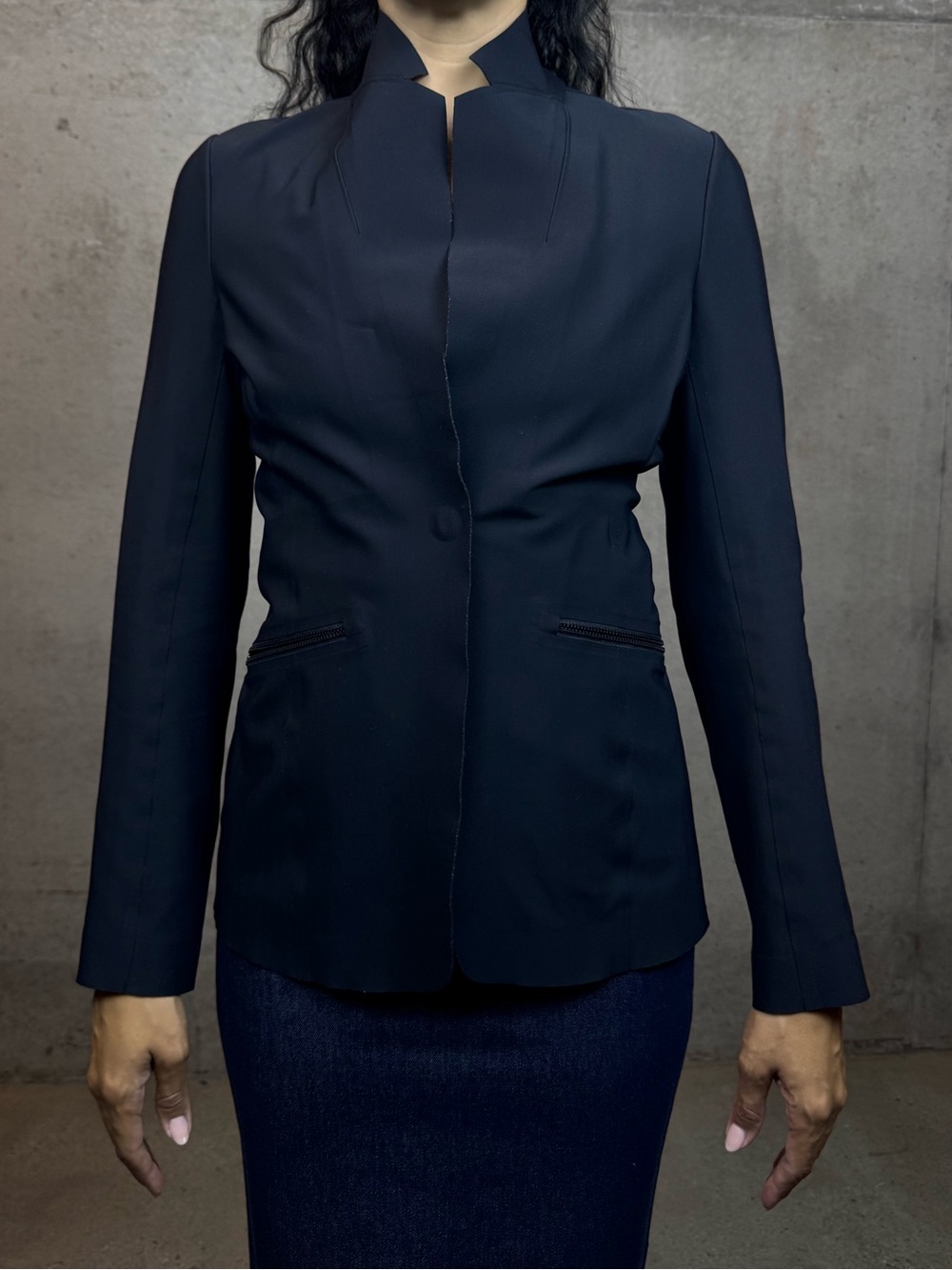 Athleta Small Women's Black Tailored Blazer Jacket Like New